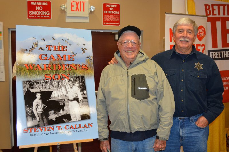 Author Steven T. Callan and friend at his first book signing on the 2016 book tour