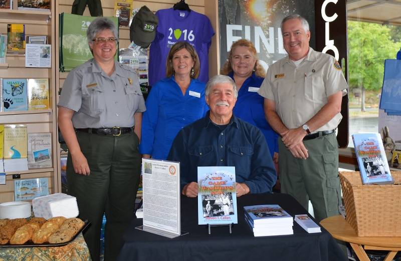 Author Steven T. Callan and friends at the Whiskeytown National Recreation Area book signing for his new book, THE GAME WARDEN'S SON