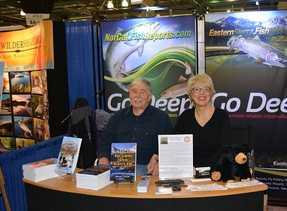 Author Steven T. Callan and Kathy Callan at the book signing for The Game Warden's Son at the International Sportsmen's Expo in Sacramento