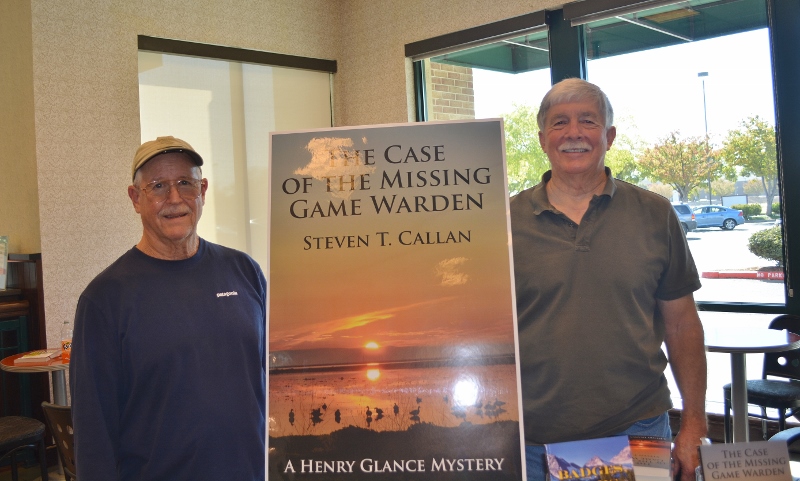 Author Steven T. Callan and friend at the author's book signing at the Chico Barnes and Noble