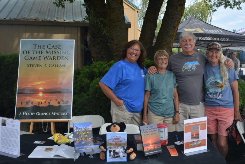 Author Steven T. Callan and friends at the author's recent book signing at Redding's Fly Shop