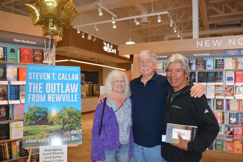 Author Steven T. Callan and friends at his Redding Barnes & Noble book signing to celebrate the release of his new novel, The Outlaw from Newville.