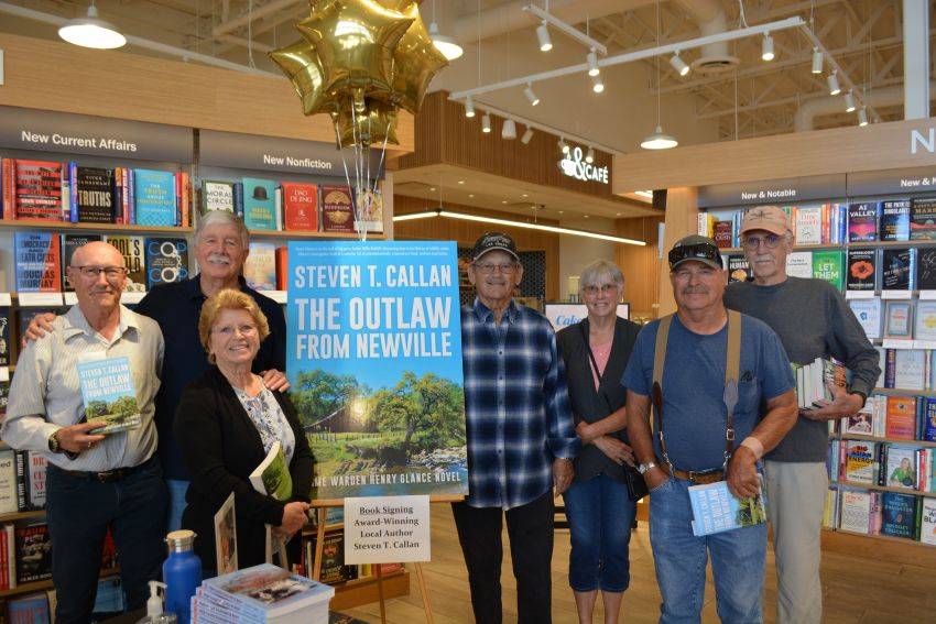 Author Steven T. Callan and friends at his Redding Barnes & Noble book signing to celebrate the release of his new novel, The Outlaw from Newville.