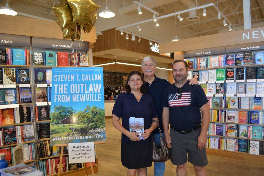 Author Steven T. Callan and friends at his Redding Barnes & Noble book signing to celebrate the release of his new novel, The Outlaw from Newville.