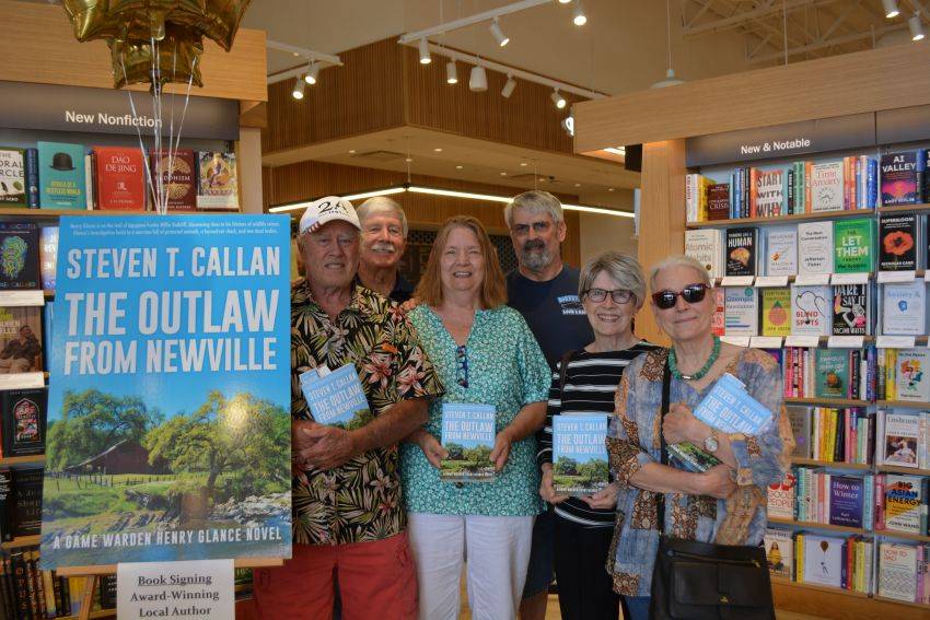 Author Steven T. Callan and friends at his Redding Barnes & Noble book signing to celebrate the release of his new novel, The Outlaw from Newville.