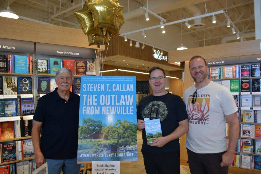 Author Steven T. Callan and friends at his Redding Barnes & Noble book signing to celebrate the release of his new novel, The Outlaw from Newville.