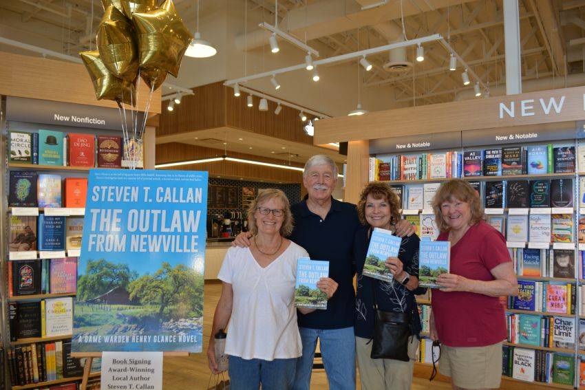 Author Steven T. Callan and friends at his Redding Barnes & Noble book signing to celebrate the release of his new novel, The Outlaw from Newville.