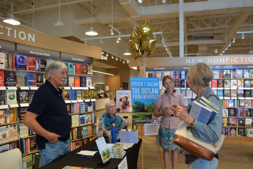 Author Steven T. Callan and friends at his Redding Barnes & Noble book signing to celebrate the release of his new novel, The Outlaw from Newville.