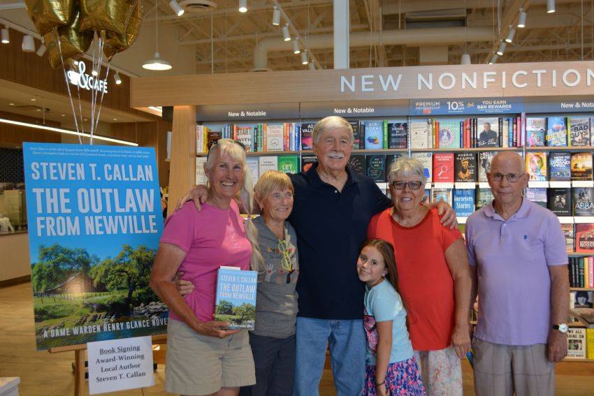 Author Steven T. Callan and friends at his Redding Barnes & Noble book signing to celebrate the release of his new novel, The Outlaw from Newville.