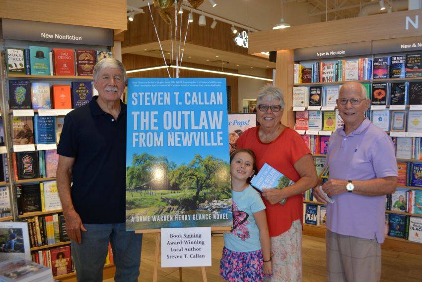 Author Steven T. Callan and friends at his Redding Barnes & Noble book signing to celebrate the release of his new novel, The Outlaw from Newville.
