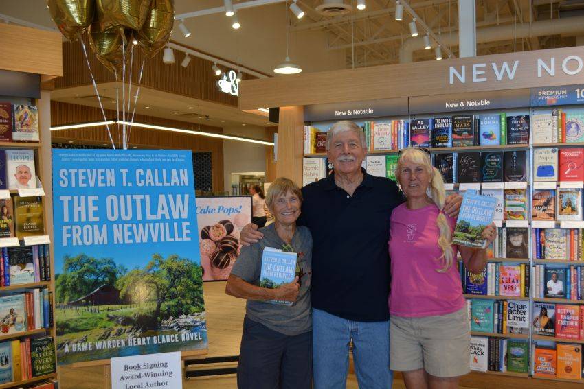 Author Steven T. Callan and friends at his Redding Barnes & Noble book signing to celebrate the release of his new novel, The Outlaw from Newville.