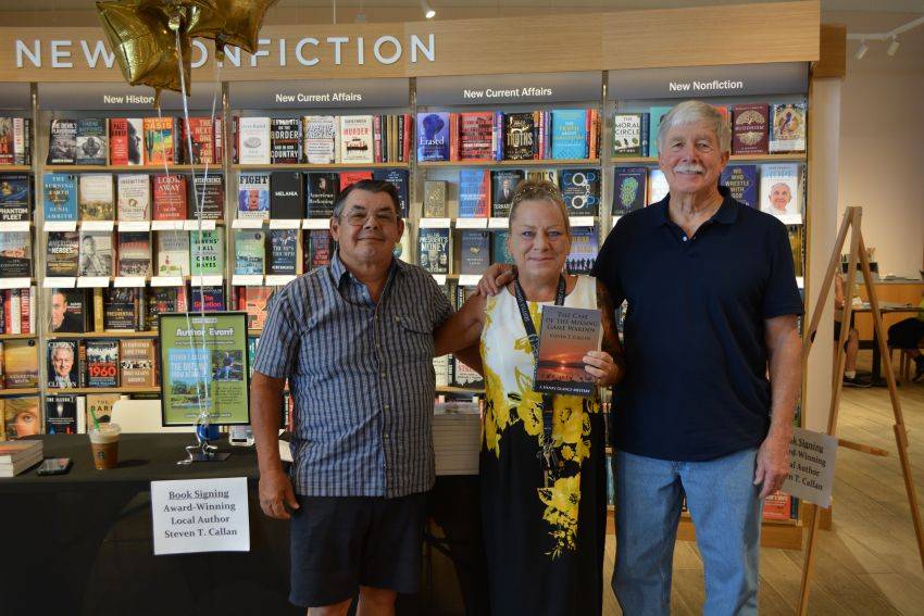 Author Steven T. Callan and friends at his Redding Barnes & Noble book signing to celebrate the release of his new novel, The Outlaw from Newville.