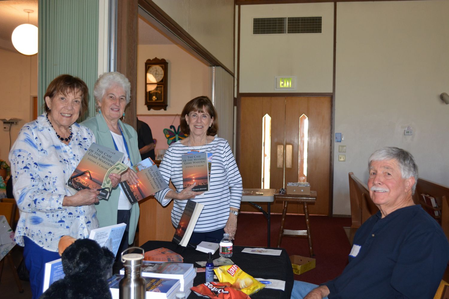 Author Steven T. Callan and Members of California Retired Teachers Association, Division 9, at a Book Presentation and Signing for the Author's First Novel in the Game Warden Henry Glance Series, The Case of the Missing Game Warden, Published by Coffeetown Press