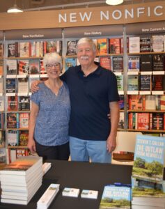 Author Steven T. Callan and Kathy Callan at Steve's Redding Barnes & Noble book signing to celebrate the release of his new novel, The Outlaw from Newville.